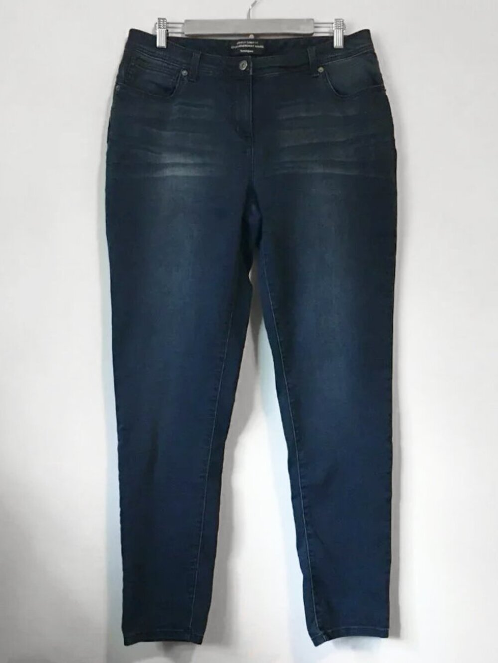 Penningtons Slightly Curvy Fit Dark Blue Jeans Plus Size 14